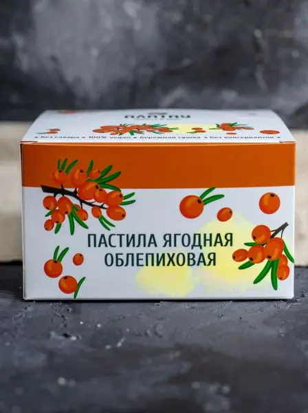 Пастила без сахара ягодная облепиховая 900 г