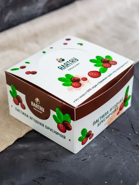 Пастила без сахара ягодная брусничная 900 г