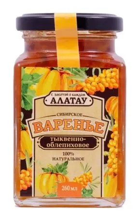 Варенье из Тыквы с Облепихой, 260 мл Варенье из Тыквы с Облепихой, 260 мл