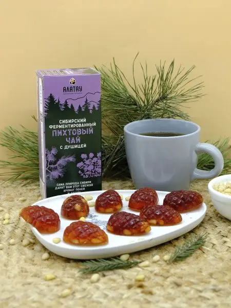 Мармелад сосновый с кедровыми орешками, 110 г