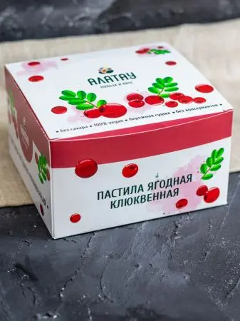 Пастила без сахара ягодная клюквенная 900 г