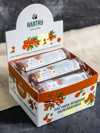 Пастила без сахара ягодная облепиховая 900 г