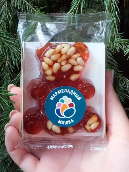 Мармелад сосновый "Мишка" на пектине с кедровыми орешками, 90 г