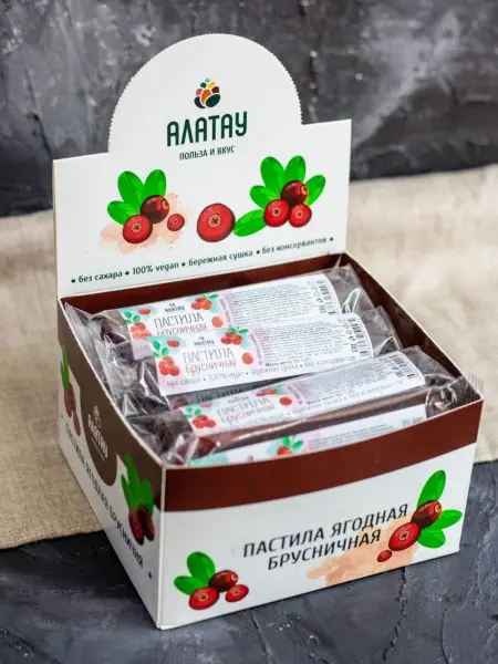 Пастила без сахара ягодная брусничная 900 г