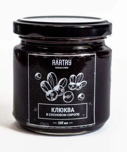 Клюква в сосновом сиропе, 200 мл