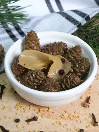 Каперсы из сосновых шишек маринованные с имбирем, 200 мл