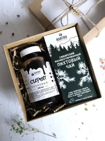 Подарочный набор «С сиропом» 2 в 1 (чай и сироп) Подарочный набор «С сиропом» 2 в 1 (чай и сироп)