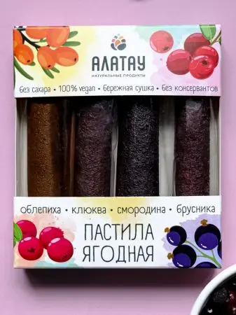 Пастила ягодная ассорти (без сахара) 180 г Пастила ягодная ассорти (без сахара) 180 г