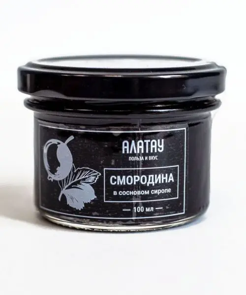 Черная смородина в сосновом сиропе, 100 мл